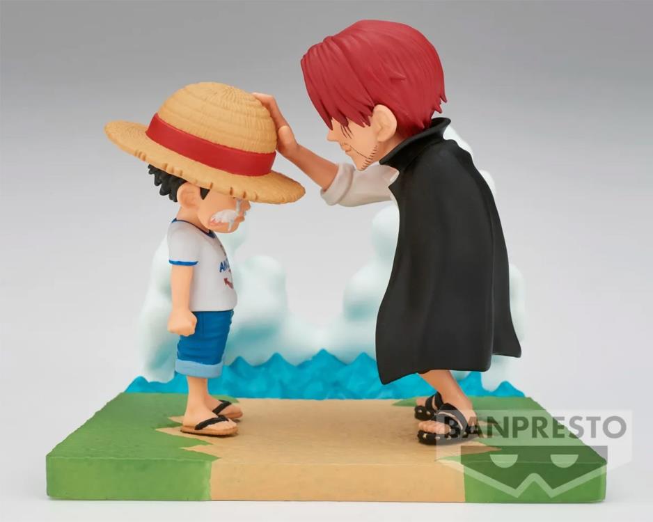 One Piece World Collectable Figure Log Stories Monkey D. Luffy & Shanks - Banpresto