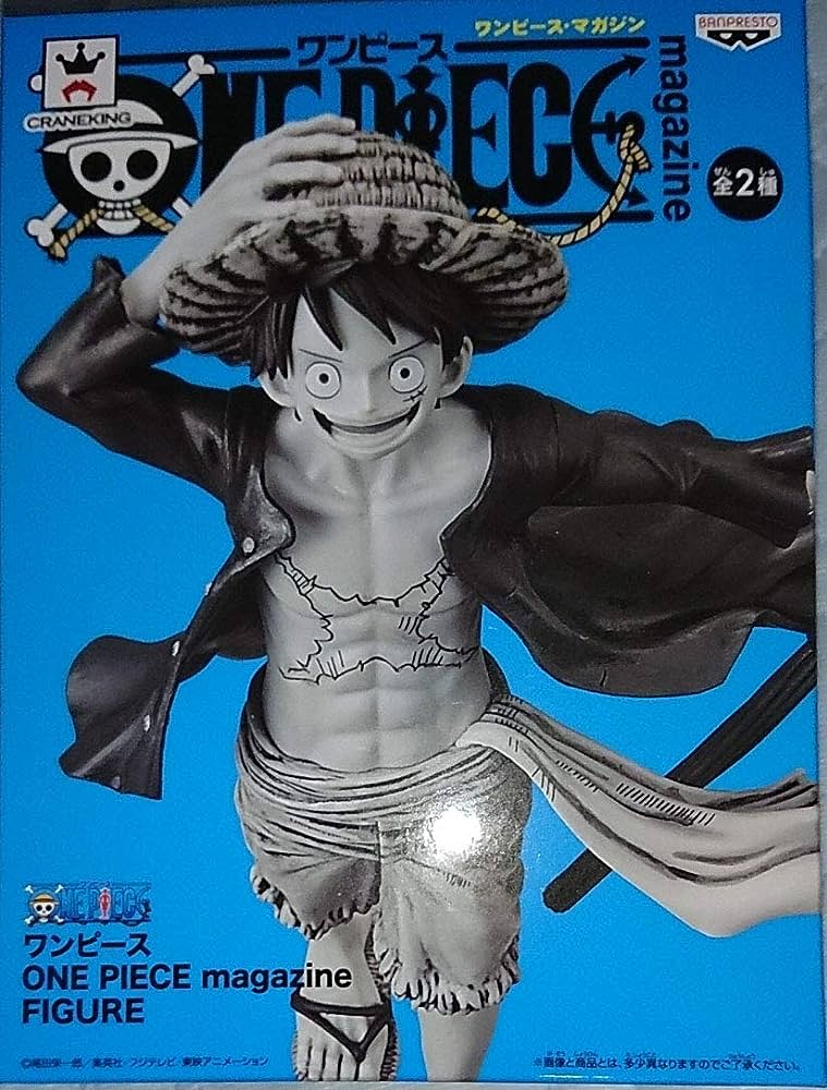 One Piece Magazine Monkey D Luffy  Original Monochrome (Black and White) Flag Banpresto Version B