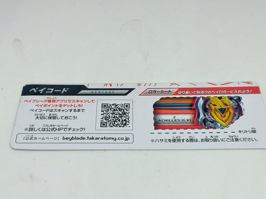 BeyLogger CARD DISPLAY TAKARATOMY - zet achilles