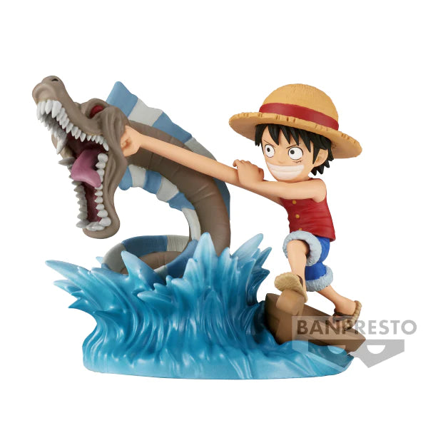 One Piece World Collectable Figure Log Stories Monkey D. Luffy vs Local Sea Monster - Banpresto