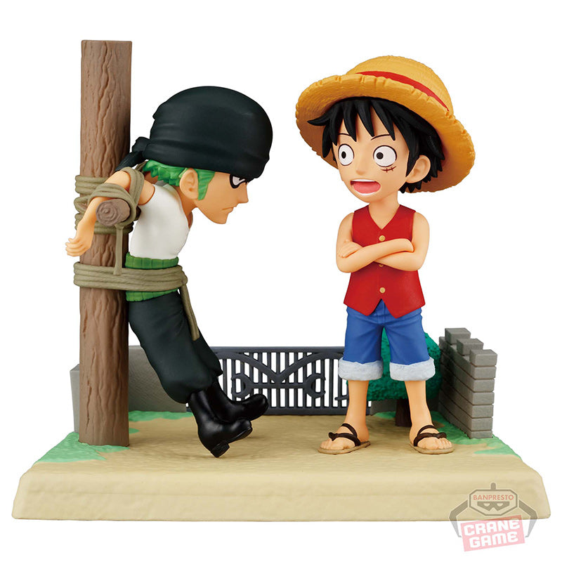 One Piece World Collectable Figure Log Stories Monkey D. Luffy and Roronoa Zoro - Banpresto