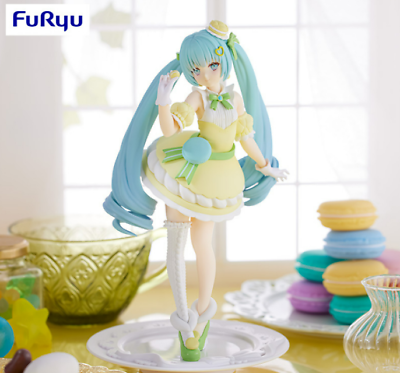 Furyu - Exceed Creative Figure - Sweet Sweets, Macaron Yellow color - Vocaloid - Hatsune Miku