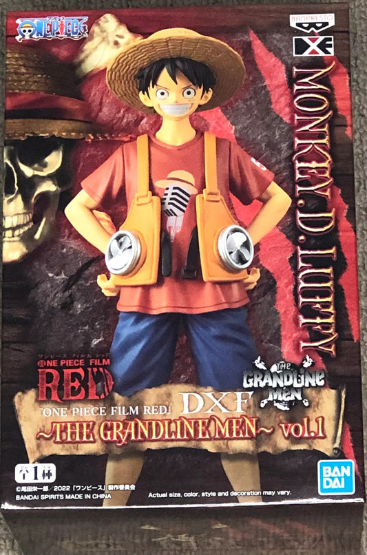 BANDAI ONE PIECE DXF GRANDLINE MEN -  Monkey D Luffy - Film red ver.  Vol. 1