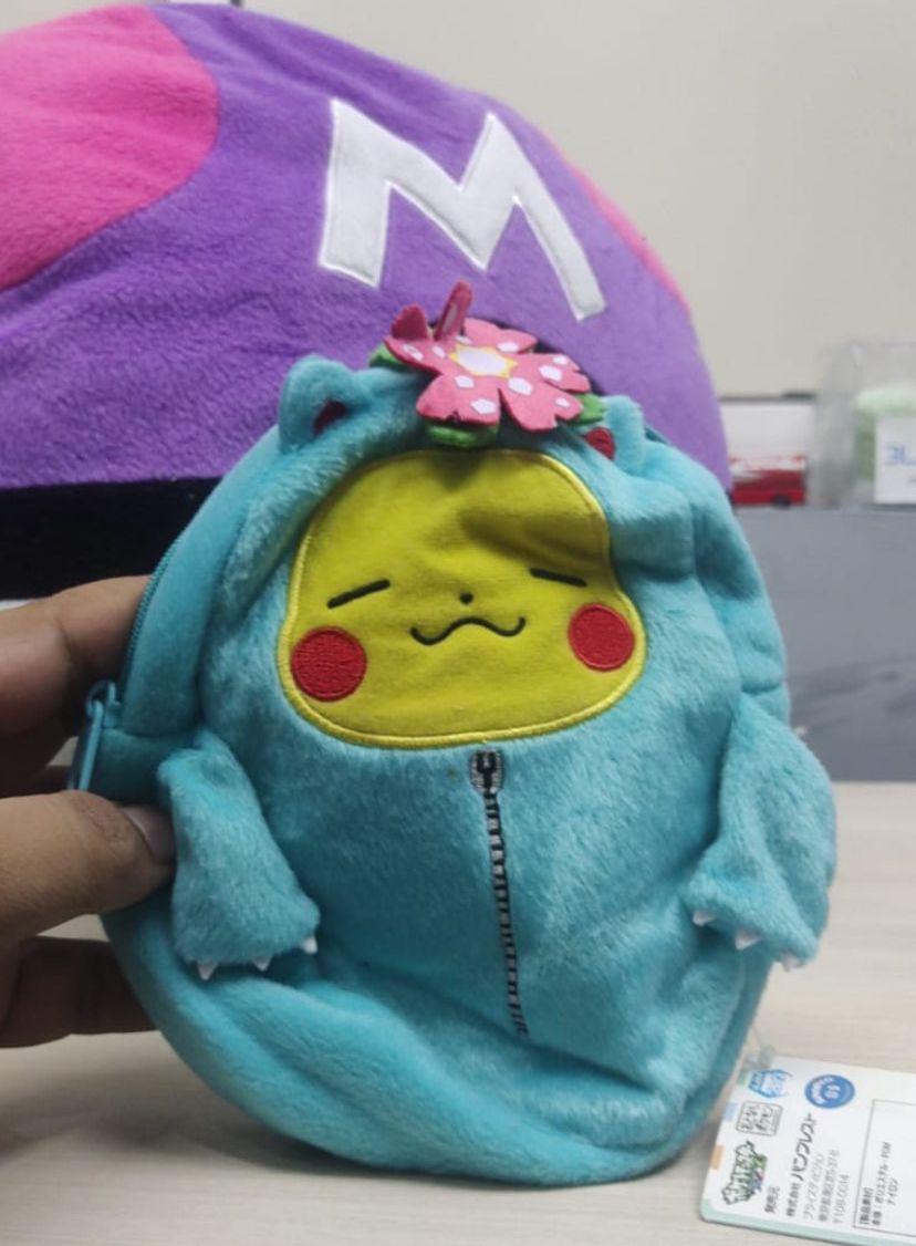 Pikachu Cosplaying as Venusaur Plush bag